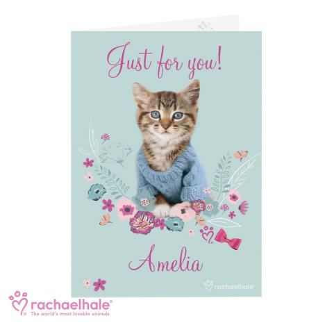 Personalised Rachael Hale Cute Kitten Card £3.99